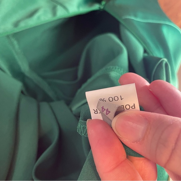 Acob A Porter Draped Midi Dress Emerald Wolf & Badger - Picture 11 of 11